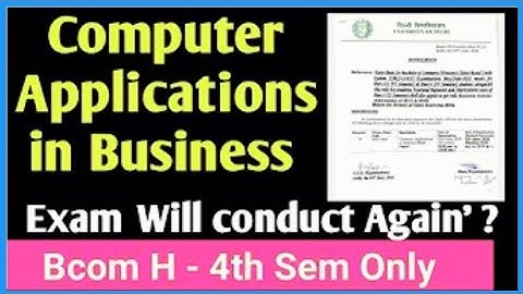 Bcom H 4th Semester Computer Application Exam Revised Date June 2022 I जिन बच्चो का पेपर छूट गया था.