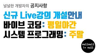 신규강의 개설안내(바이브 코딩 + 시스템 프로그래밍)
