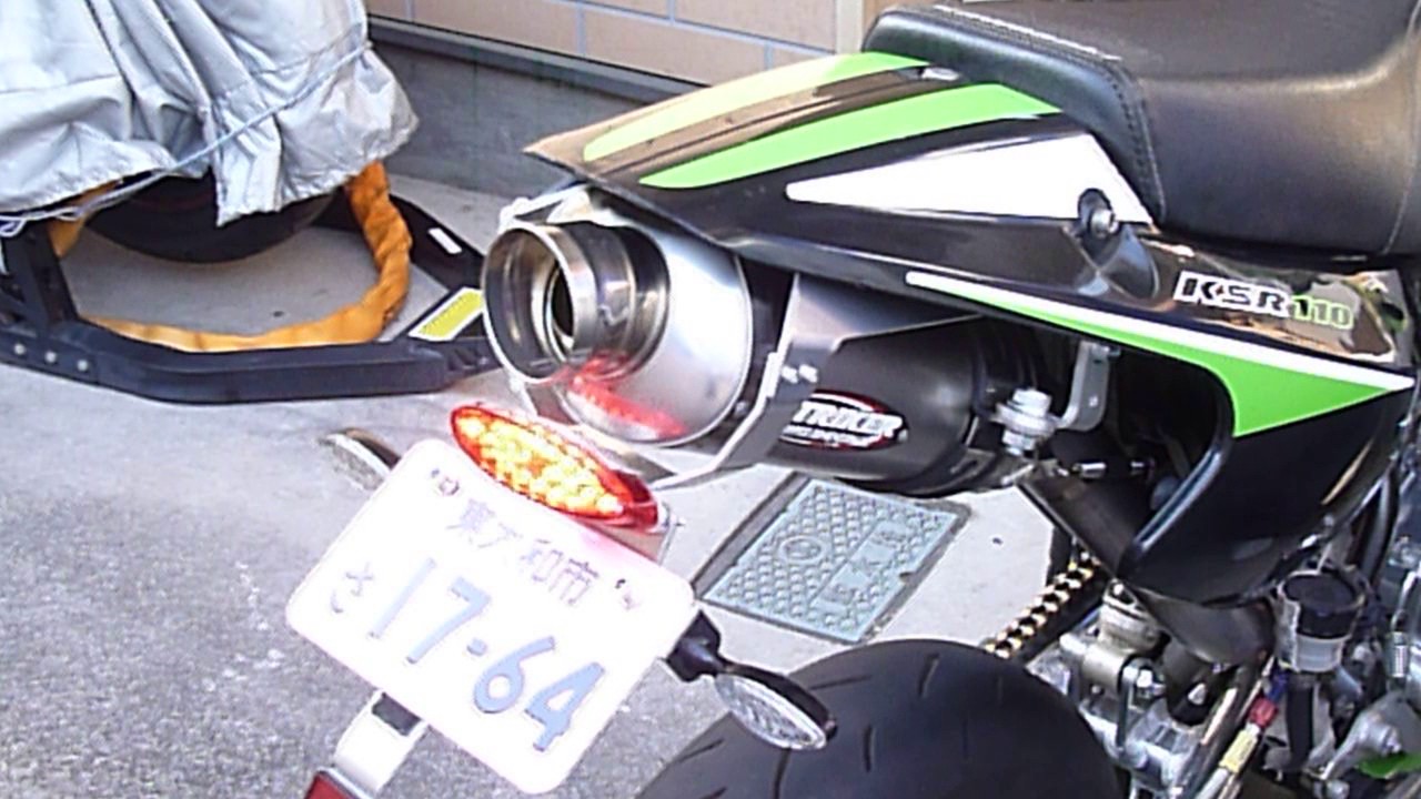 割引 KSR110 ストライカーセンターアップマフラー KSR110 ストライカー