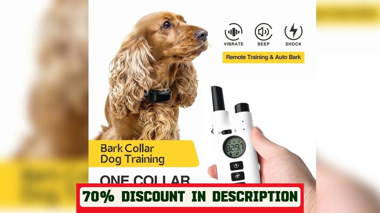 A must-have product! Dog Training Bark Collar 2 in 1 No Bark Control Collar 800M Rechargeable Dog
