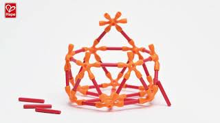 Hape Flexistix STEM Building Creative Construction Kit, Featuring 66 Multi-Colored Bamboo Pieces screenshot 5