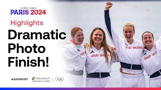 Team GB beat Dutch on final stroke to snatch women’s quad sculls gold in photo finish 🇬🇧 #Paris2024