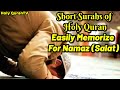 Short surahs of holy quran beautiful soft voice recitation  easily memorize for namaz salat