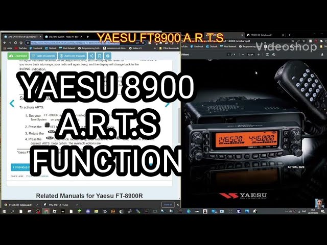 YAESU FT-8900 A.R.T.S Functions