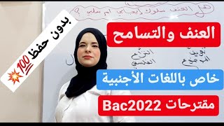 مقالة العنف و التسامح بطريقة المخططات