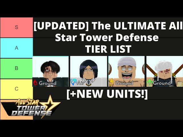 All Stars Unit tierlist I made. (Best to worst- left to right) :  r/allstartowerdefense