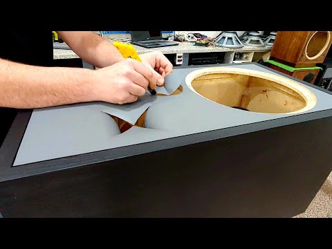 Installing New Veneer from Amazon on My Cerwin Vega D-9s (Part 4 D9 Restoration)