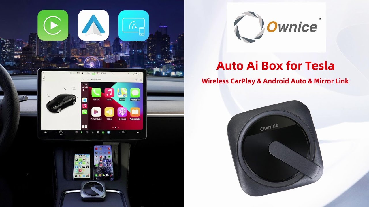 Ownice T-Box wireless CarPlay Android Auto for Tesla Model 3/Y/X/S S3XY 