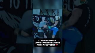 New footage of Conor McGregor dropping his sparring partner with a brutal body shot 😳🥊