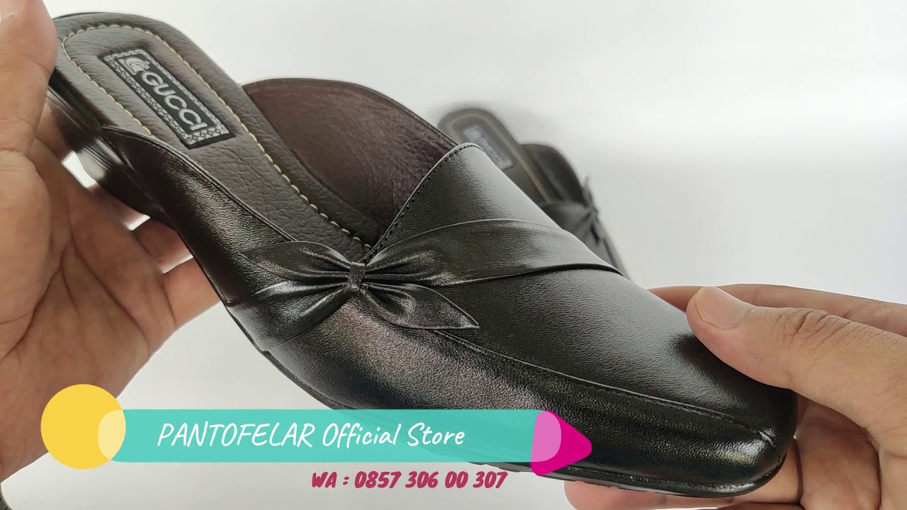 Sepatu sandal  slop wanita  bustong cewek formal kerja dinas 