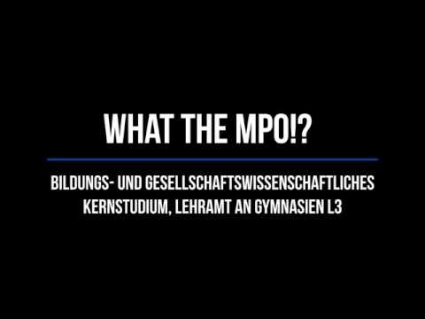 What the MPO!? - Modulprüfungsordnungen an der Uni Kassel