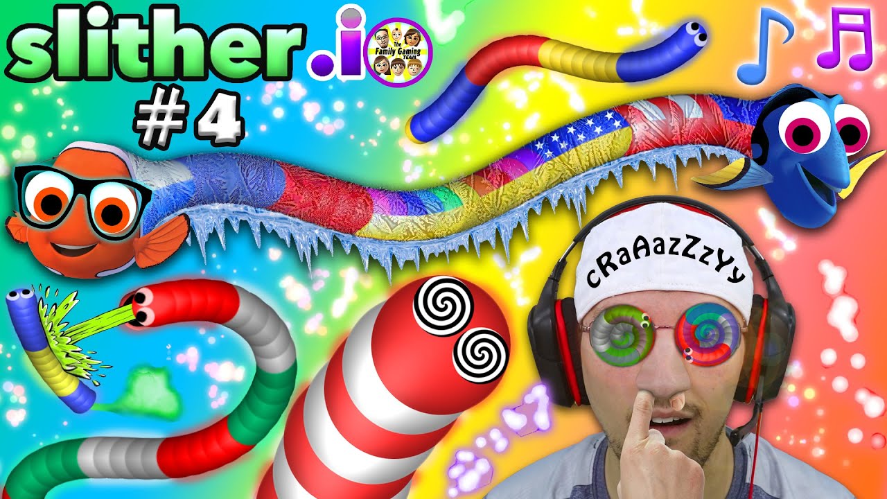 SLITHER.io #4: CRAZY GAME GLITCH after MAJOR FREEZE LAG?? (FGTEEV