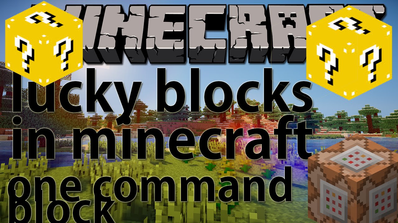 Minecraft Custom Command Blocks Images MINECRAFT luckyblocks in vanilla 1.8 custom command block - YouTube