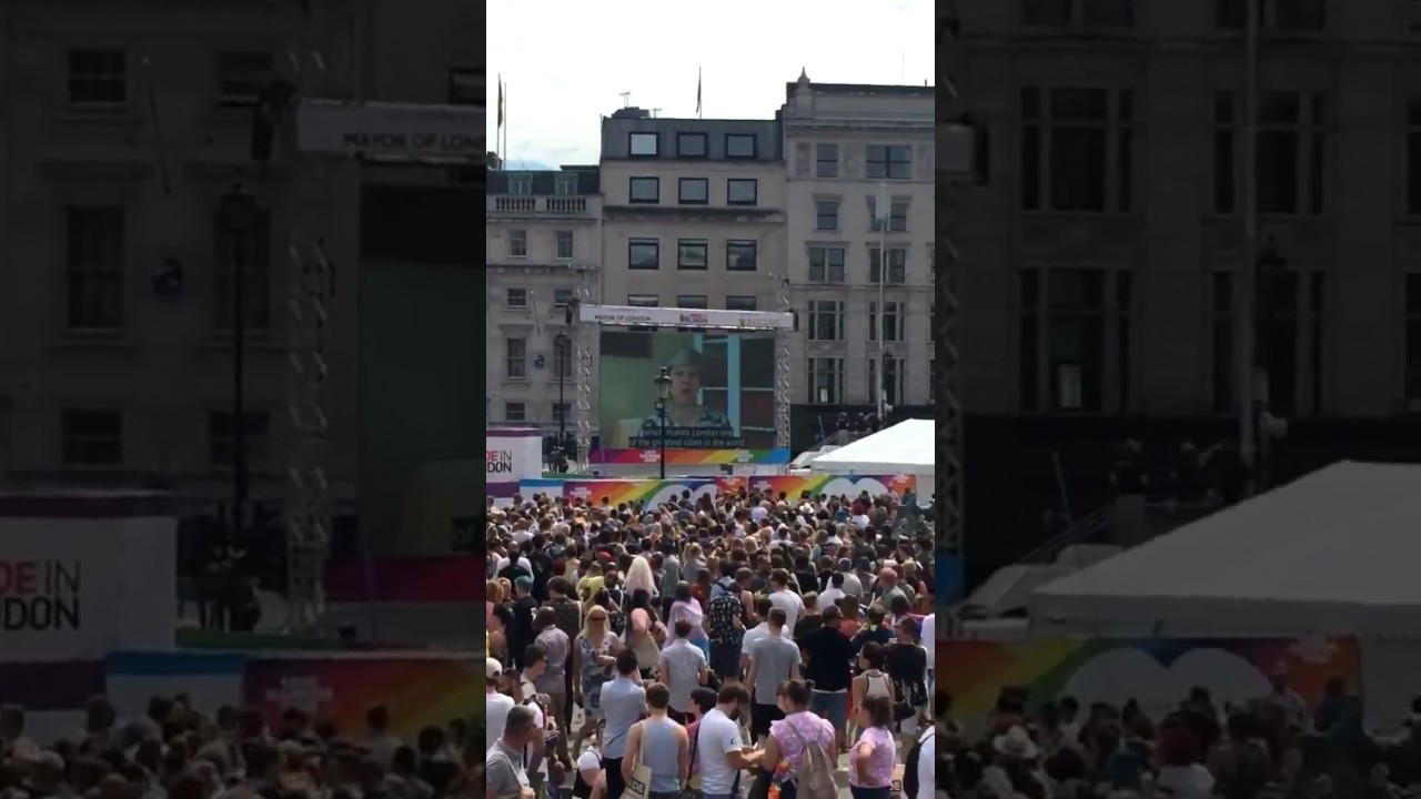 Theresa May's video message goes down well at London Pride 🌈