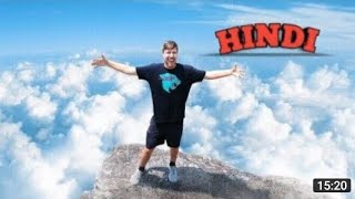 Spending 24 Hours On Top Of A Mountain! Mr beast hindi! Hindi dubbed!