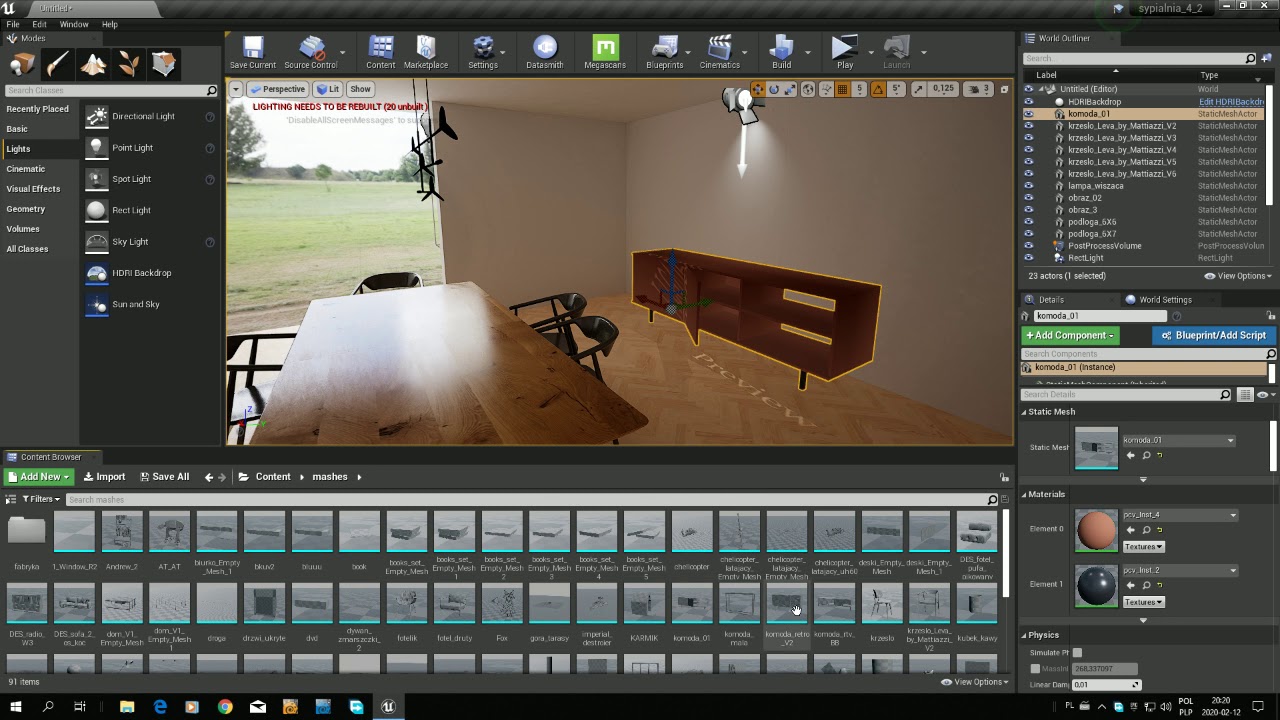 unreal fast interior design .05 - YouTube