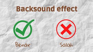 Backsound Effect Benar dan Salah (sound) ‼️