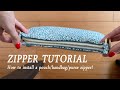 How to sew a zipper for handbags, purses, pouches, etc! // @Concepts by Nikki