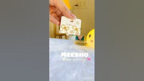 Meesho BOW🎀earring 80/- Take screenshot of the QR code and image search on meesho @Meesho