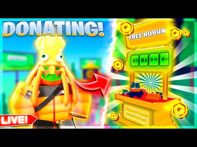 🔴LIVE PLS DONATE GIVING AWAY UP TO 1000 ROBUX TO EVERY SUBSCRIBER! [Double  Spins!] 🤑🤍 