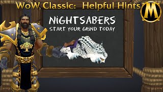Darnassian Nightsabers for all (Alliance) | Helpful Hints:  World of Warcraft Classic