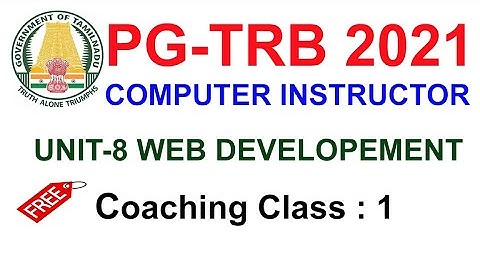 TRB  Computer Instructor WEB DEVELOPEMENT CLASS 1💥💥  | VIBRANT ONLINE ACADEMY