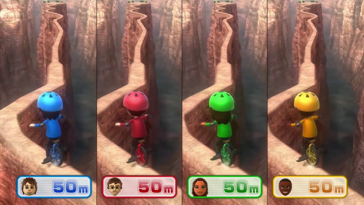 Wii Party U Minigame Showcase - Cliff Riders (All 3 Courses)