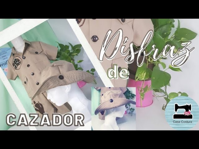 Disfraz Safari Cazador Explorador Niño Chaleco Y Gorro