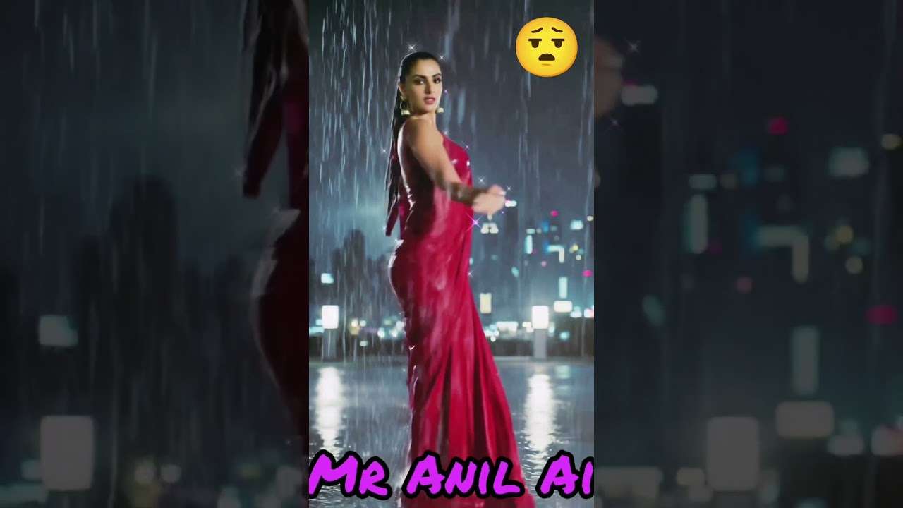 💃 Barish Mein Jalwa! 🔥 Rooftop Pe Red Saree Wali Dance Queen 🌧️❤️‍🔥