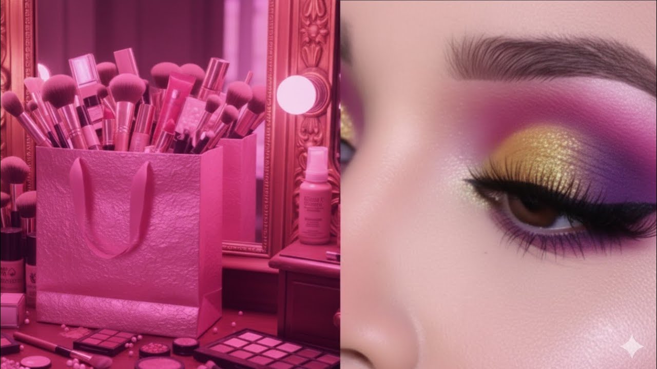 Golden Halo Eye with Purple Smoke