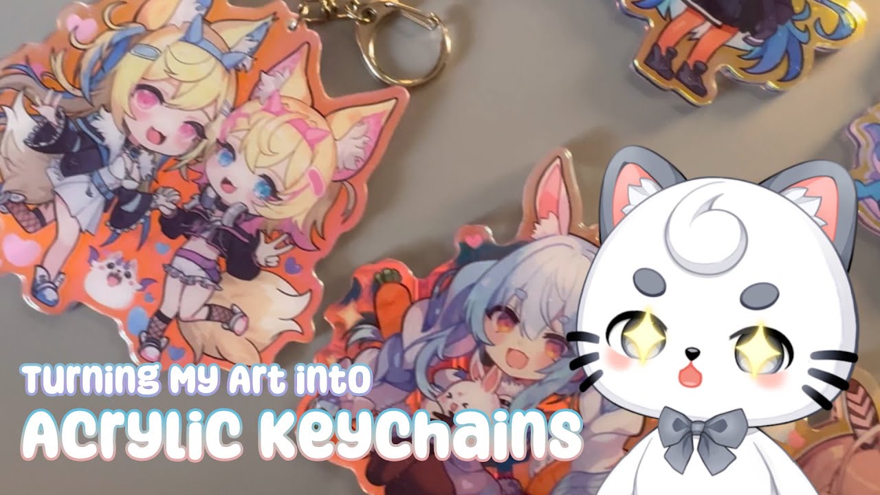 Turning my art into Acrylic keychain ! |Cunomon| | MYViki