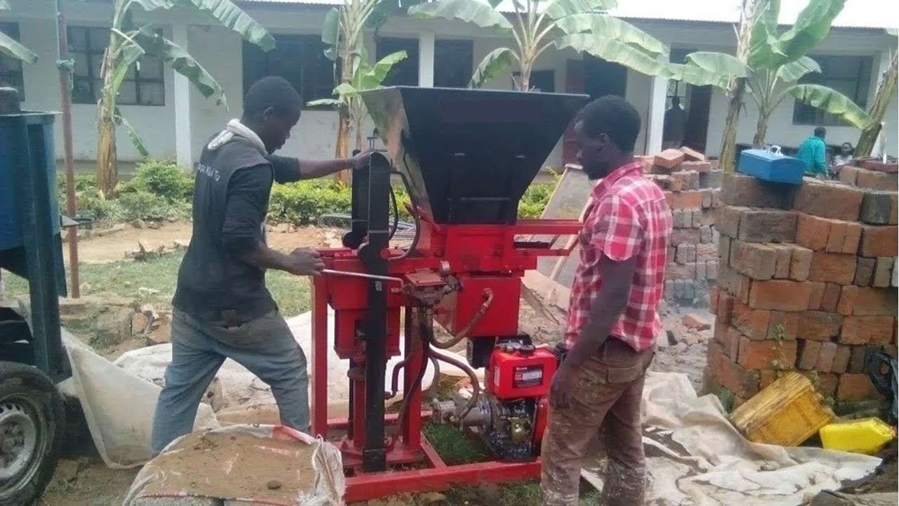 QTS1 25 clay soil interlocking brick block making machine price sales ...