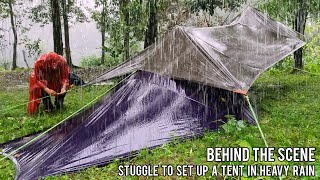 SOLO CAMPING HEAVY RAIN - БОРЬБА С УСТАНОВКОЙ ПАЛАТКИ В HEAVY RAIN - ЗА КУЛИСАМИ