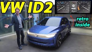 VW ID2 with interior of the next small electric Volkswagen!