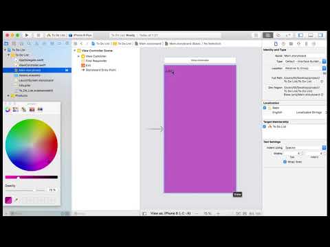 Xcode - Swift 4 - To Do List -  Lesson 1