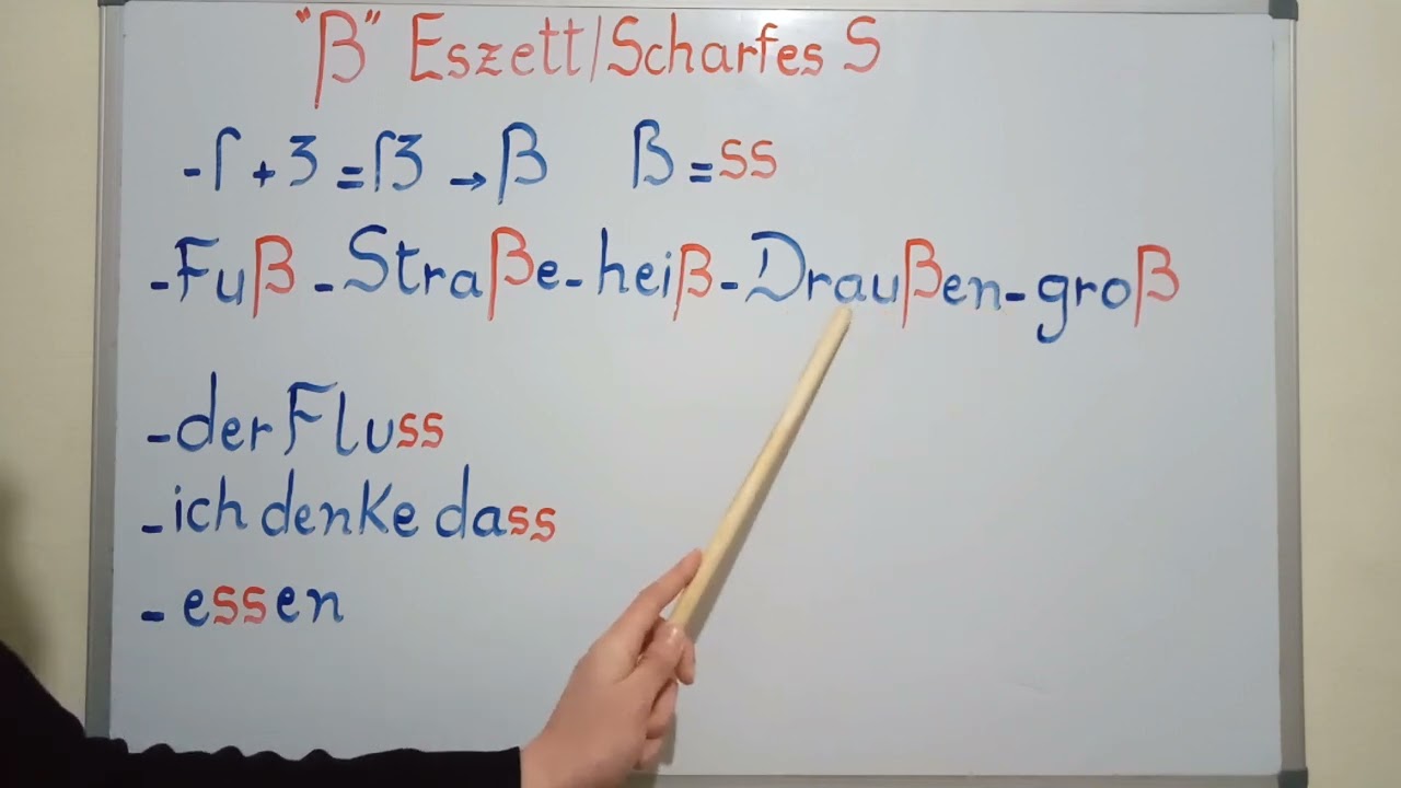 الدرس التاسع حرف آس ساتß أو Scharfes S