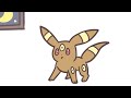 ブラッキーに進化するイーブイ/eevee evolves into umbreon