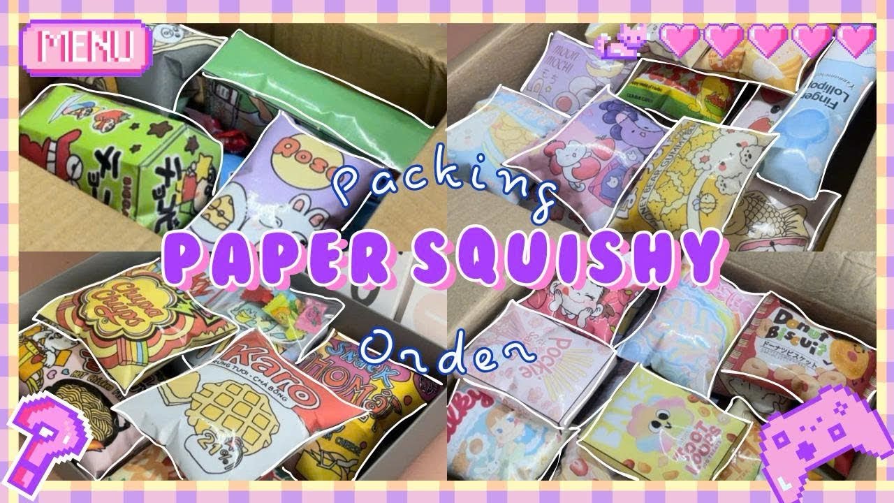 Gói 2 chục đơn hàng squishy giấy cho khách cùng mình 💅💅