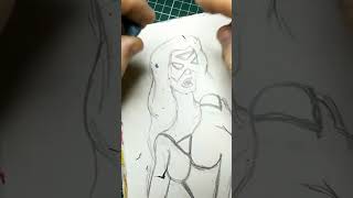 SKETCHING SPIDER WOMAN FROM THE 70'S CARTOON #shorts