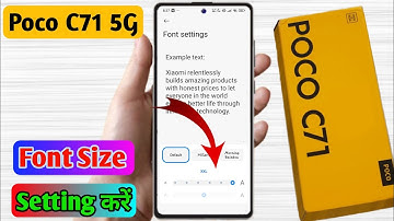 Poco c71 5g font size setting kaise kare | how to increase font size in poco c71 5g