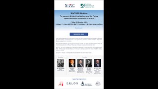 SIAC-RAA Webinar: Permanent Arbitral Institutions and Future of International Arbitration in Russia