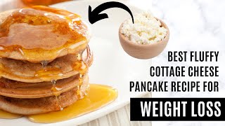 Protein-Packed Cottage Cheese Pancakes with Berry Compote and Almond Butter Drizzle