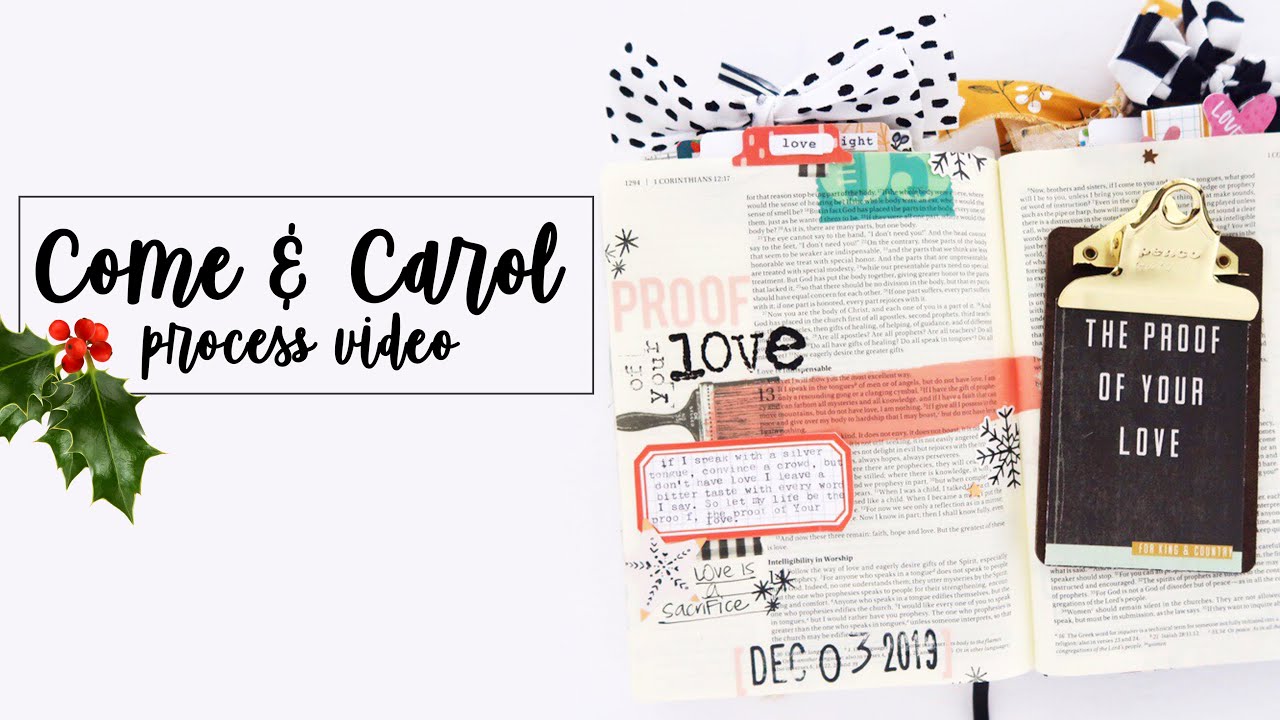 Come & Carol Illustrated Faith Kit | Bible Journaling Process Video ...