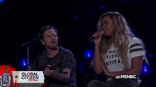 Beyoncé Ft. Pearl Jam - Redemption Song  Live At The Global Citizen Festival 2015 HD