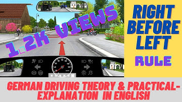 Right before left Rule English | German Driving Theory