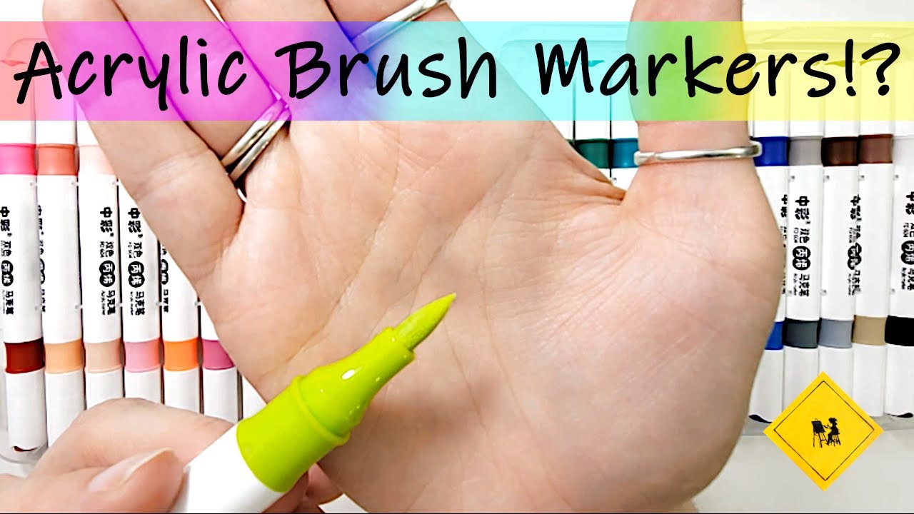 48/60 Colors Acrylic Markers Brush Pens For Fabric Rock - Temu