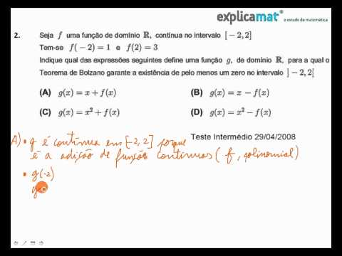 Capa: Teorema de Bolzano-Cauchy — exercício 2