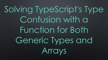 Solving TypeScript