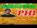 PHI Statistical Function in Advance Excel in Hindi @apnadigitaladvancecomputeretah