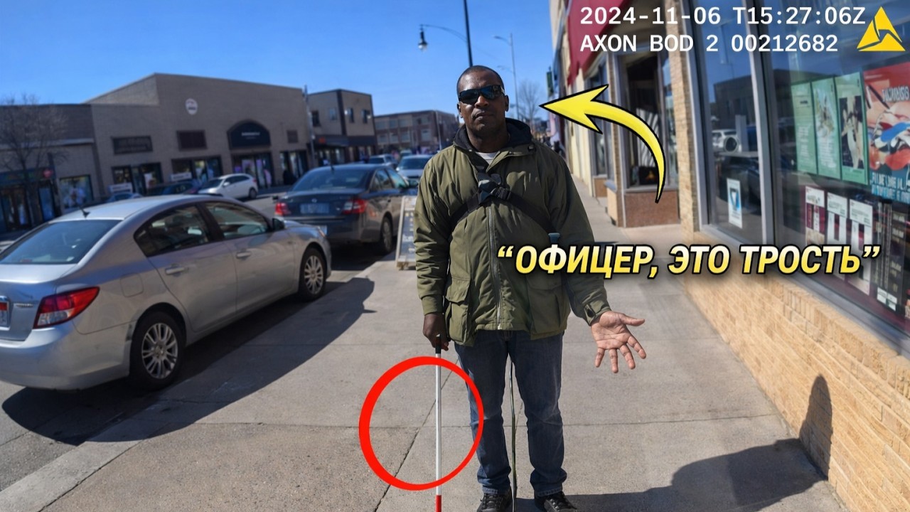 Офицер обвинил слепого мужчину в «угрозе» из-за трости — спустя неделю он лишился карьеры